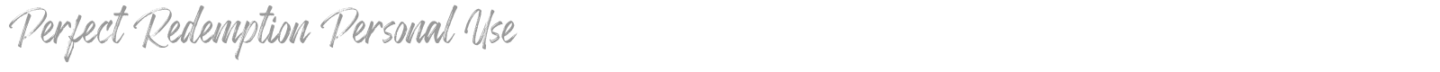 Perfect Redemption font preview